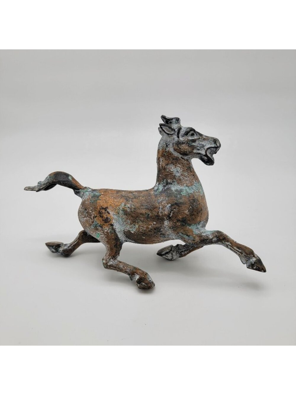 Patinated Bronze Sculpture of the Flying Horse of Gansu, China 20th Century